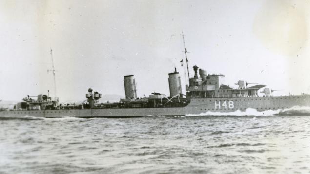 archival photo of ship HMCS Fraser