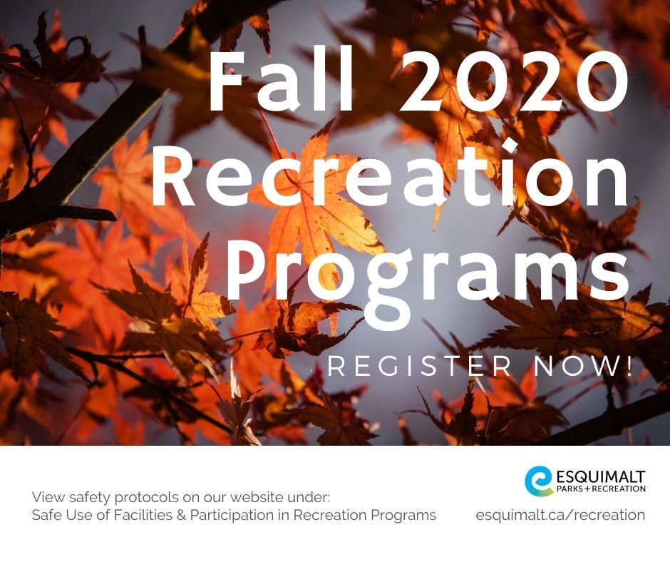 Fall Program Registration, excluding pool & waterfit, open September 1