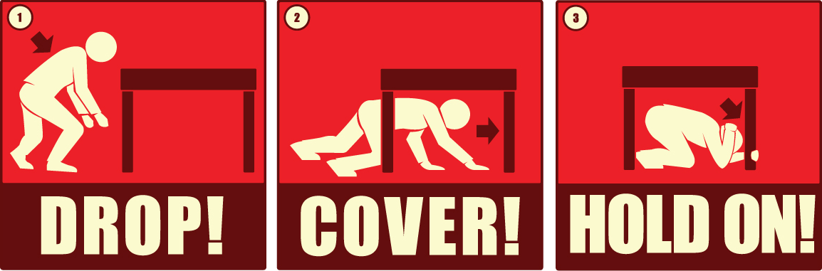 Drop, Cover, Hold On - Earthquake Preparedness