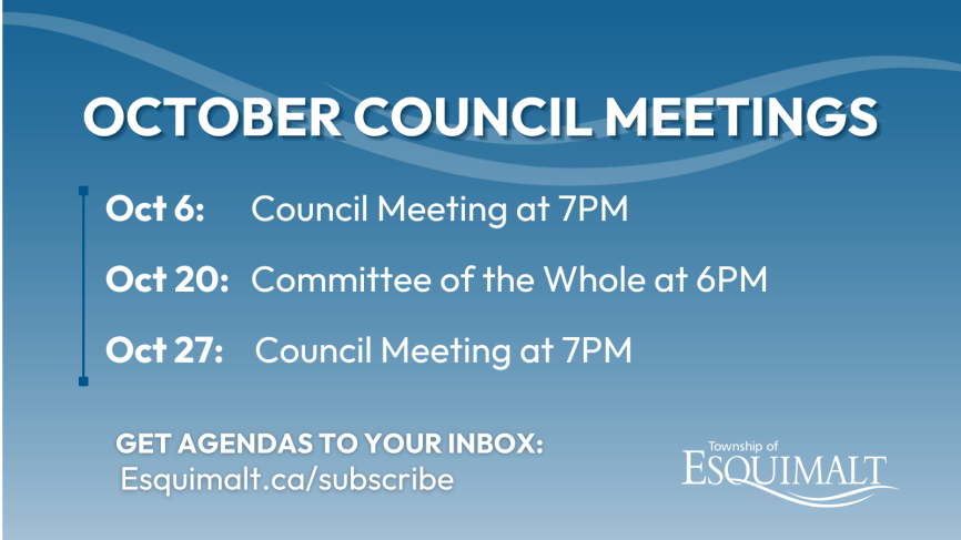 esquimalt council meeting days